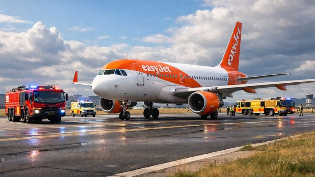 easyjet flight u2238 emergency landing newcastle